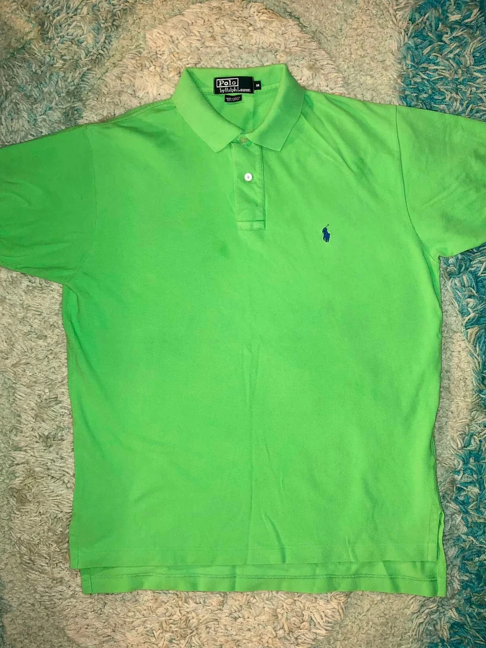 Ralph Lauren Lime Green Polo with Blue Pony